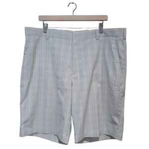 Nike Men's Fit Dry Golf Shorts Light Grey Plaid Size 40